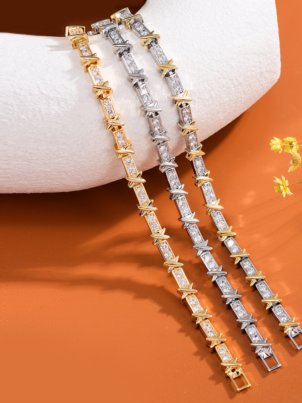 Schlumberger Studded Zircon Bracelet