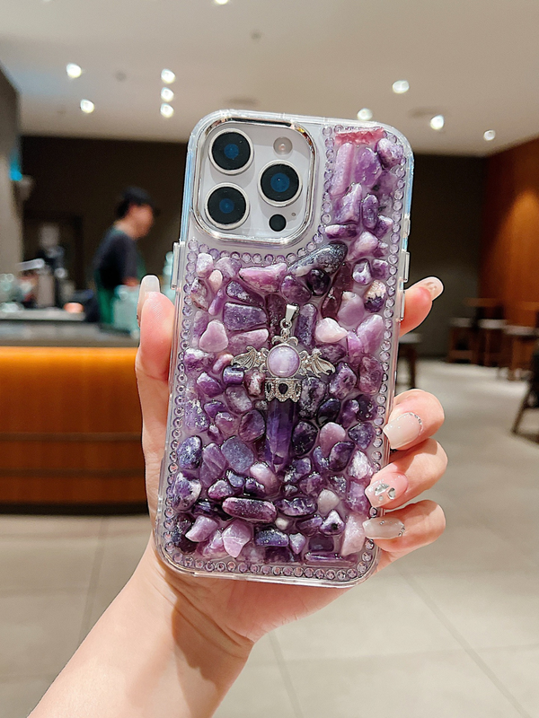 Handmade Gemstone Crystal Wand Phone Case