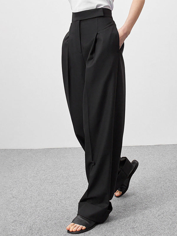 Cozy Pleat Wide Leg Pants